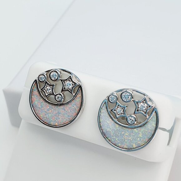 925 Sterling Silver Cubic Zirconia Earrings, U19254795 - Picture 7 of 11